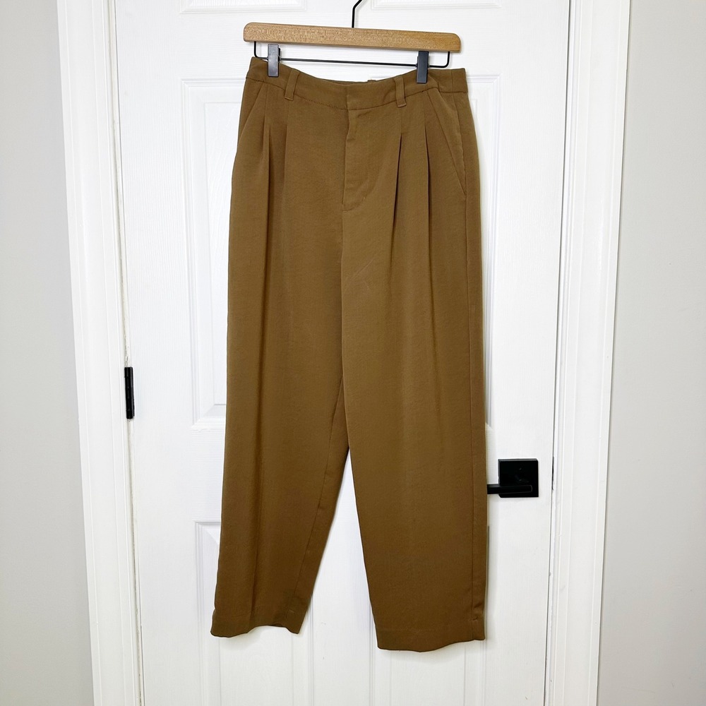 Madewell Brown High-Waist Tailored Trousers - Picture 2 of 8